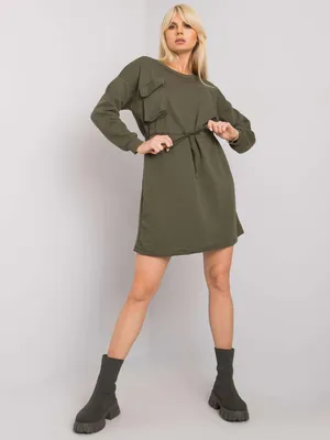 Obrázek produktu pro Rue Paris Dámské mini šaty Prynet khaki L/XL