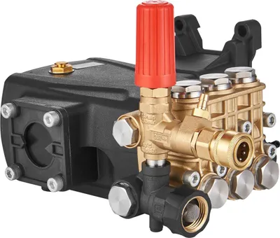 Zdjęcie produktu dla Pompa do myjki ciśnieniowej, wał poziomy 25,4 mm, tłok potrójny, 4400 PSI, 4 GPM, zestaw zamiennych pomp do myjek ciśnieniowych, pompa do myjki części, kompatybilna z modelami Simpson MorFlex 40224, 40225, 40226