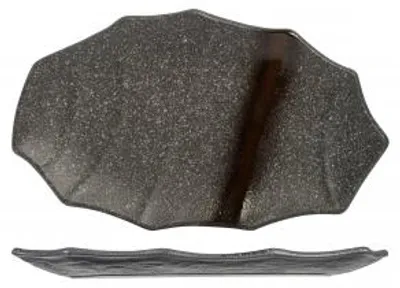 Produktbild von Teller aus Nerobronze-Porzellan, 35 cm Durchmesser