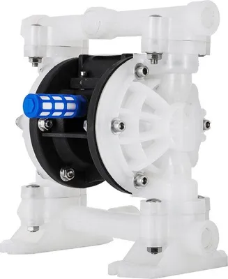 Obrázok produktu pre Dvojitá vzduchová kompresorová pumpa, 7 galónov za minútu, 7 bar, polypropylén, pripojenie 12,7 mm, regulácia tlaku vzduchu s krytým guľový ventilom, maximálna výška výtlačne 69 metrov, určená na prečerpanie vody pod tlakom
