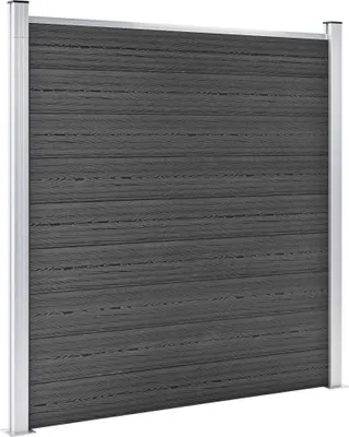 Produktbild von vidaXL Zaunelement Set WPC 1218x186 cm Schwarz