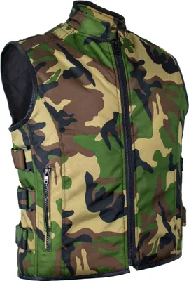 Produktbild von Camouflage Weste Kutte Bikerweste Rockerweste Clubweste Sommerweste Herren Biker(S)