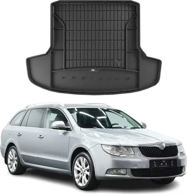 Produktbild von OMAC Gummi Kofferraumwanne für Skoda Superb Kombi 2008-2015 TPE Laderaumwanne