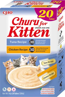 Zdjęcie produktu dla INABA CAT CHURU Kitten Przysmak dla kota Mix smaków 20 x 14 g