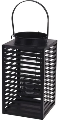 Produktbild von Laterne Metall schwarz Windlicht Kerzenhalter Dekoration schwarz