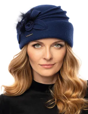 Immagine prodotto di Cappello da donna Vivisence cappello invernale premium elegante caldo e accogliente copricapo per l'inverno e l'autunno caldo cappello a maglia spessa, cappello classico per le donne,  EU, blu scuro, unità