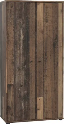Produktbild von Mehrzweckschrank >TEMPRA2< 2 Türen, 4 Böden, Old-Wood Vintage Nachbildung - 73,7x149,5x34,8cm (B/H/T)