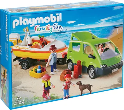 Immagine prodotto di PLAYMOBIL 4144 Furgone familiare con barca