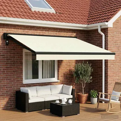 Zdjęcie produktu dla Materiał zapasowy do markizy kremowy 450 × 300 cm Poliester
