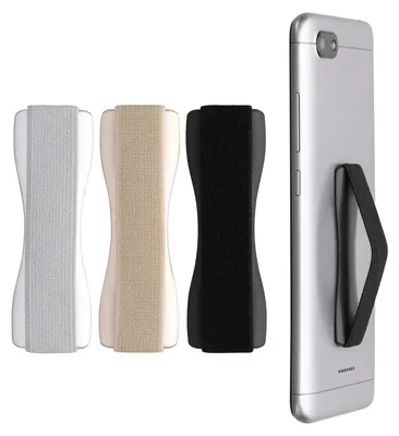 Produktbild von CLM-Tech Fingerhalterung Handy 3er Set Einhandbedienung, 3x Handy Halterung, Handygriff selbstklebend, Fingerhalter Smartphone in silber gold schwarz