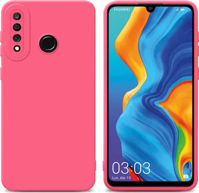 Produktbild von Cadorabo Hülle für Huawei P30 LITE Schutz Hülle in Rot TPU Silikon Etui Case Handyhülle