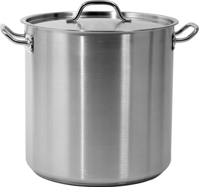 Zdjęcie produktu dla Wysoki garnek z pokrywką ze stali nierdzewnej 21/0, 36 cm, 36,6 l