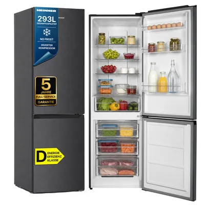 Produktbild von Heinner HCNF-HM293INVDGD Kühl-Gefrierkombination 293 L, No Frost, Inverter, Anthrazitgrau