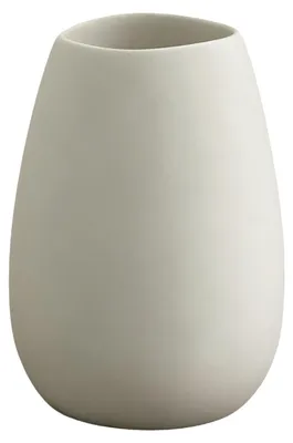 Imagen del producto de Jarra de cerámica, blanca, de 17 cm, ideal para flores de pampa