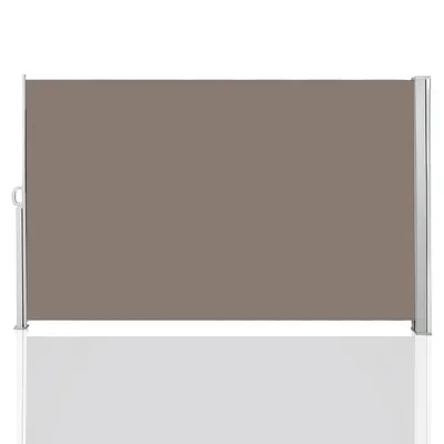 Produktbild von Hengda Seitenmarkise Markisen seitenwandmarkise gelenkarmmarkise Alu Garten Sichtschutz Seitenrollo Sonnenschutz 160 x 300 cm Brau