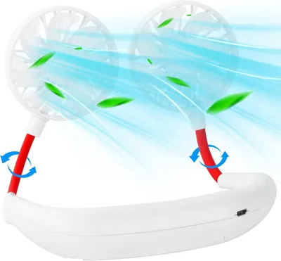 Produktbild von Nackenventilator 2000mAh USB leise tragbar Weiß