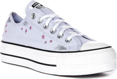Produktbild von Converse All Star Lift Low A15004C in Flieder mit Sternenprint – 4.5 UK - 37 EU - 4.5M/6.5F US / Lilac