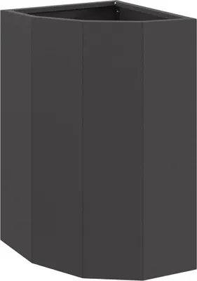 Immagine prodotto di vidaXL Fioriera angolare nera 30 x 30 x 50 cm in acciaio