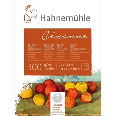 Produktbild von Hahnemühle Cézanne Aquarellblock - 300 g/m² - satiniert - 24 x 32 cm - 10 Blatt