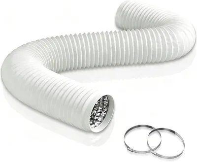 Produktbild von Flexibler Lüftungsschlauch 75 mm, 3 m Aluminium, für Wäschetrockner, 2 Schlauchschellen