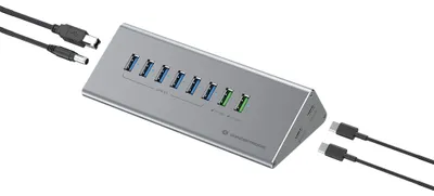 Image de CONCEPTRONIC USB Hub10-Port 3.0  ->6x3.0    5Gbps m.Netz. gr