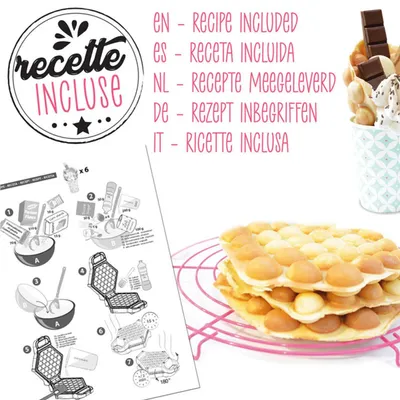 Image de Gaufrier 700w vert tendre - Scrapcooking - 3907 - waffle factory
