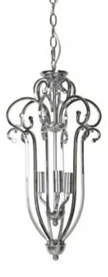 Obrázek produktu pro Závěsné svítidlo Casa Padrino, industriální design, stříbrná barva, průměr 28,5 cm, výška 55 cm - kovové stropní svítidlo