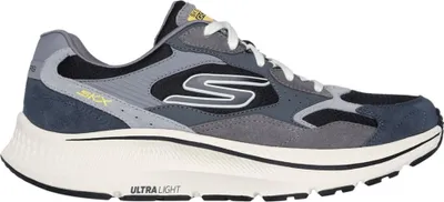 A side view of a single athletic shoe.
