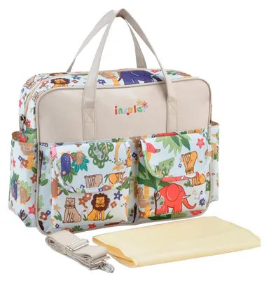 Imagen del producto de Bolso cambiador - Impermeable - Gran capacidad - Con cambiador - Bandolera de mamá y papá