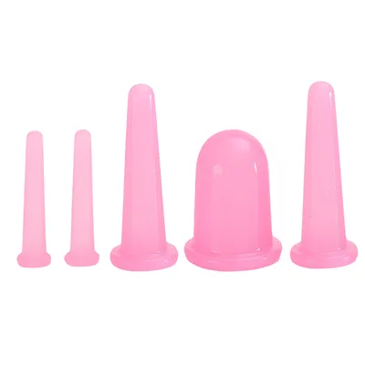 Image de Kit de ventouses sous vide haut de gamme, ventouses en silicone pour massage et thérapie anti-cellulite, 5 pièces Retoo