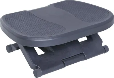 Obrázok produktu pre Fortuna Lai opierka na nohy, 3 výškovo nastaviteľné polohy, HIPS čierna, 45 x 34 x 10–16,5 cm, pre ergonomické sedenie