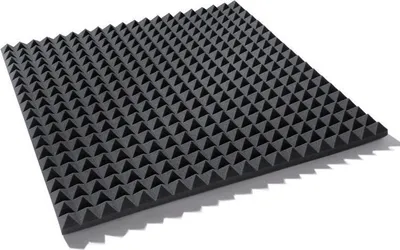 Produktbild von Akupur Schaumstoffpyramidenplatte Akustik anthrazit 100 x 100 cm