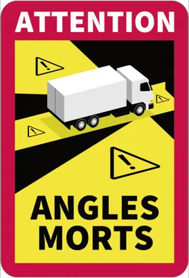 Produktbild von Dreifke® Magnetfolie "ANGLES MORTS" Symbol LKW, 250 x 170 mm