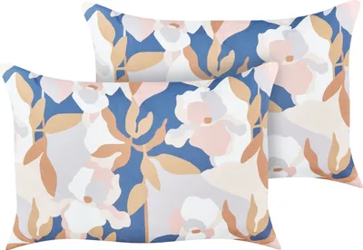 Obrázek produktu pro BELIANI Sada 2 zahradních polštářů vícebarevný polyester 40 x 60 cm květinový vzor moderní styl venkovní dekorace voděodolný