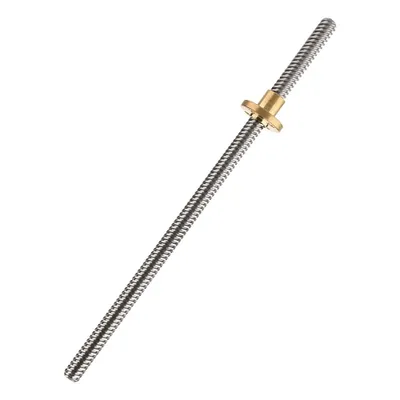Obrázok produktu pre T8 8 mm trapezoidná závitová tyč z nehrdzavejúcej ocele s mosadznou maticou pre 3D tlačiarne (200 mm)