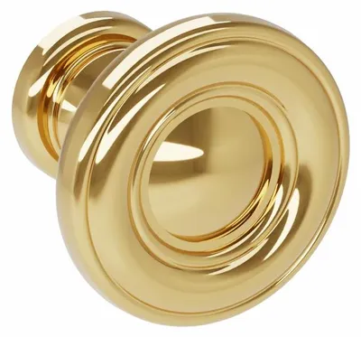 Obrázek produktu pro Kovová úchytka na nábytek, materiál zamak, průměr 25 mm, povrchová úprava zlatá