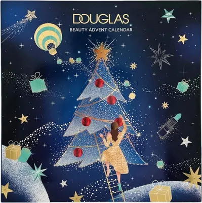 Produktbild von Douglas Adventskalender 2024 Christmas Beauty Pflege & Make-Up Advent Calendar Frauen + Mädchen Advent Kalender - 24 Pflege & Make Up Highlights Für Damen - Pflege - Kosmetik - Limitiert - Blau