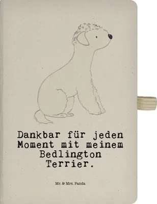 Produktbild von Mr. & Mrs. Panda Tagebuch Bedlington Terrier Moment - Transparent - Geschenk, Skizzenbuch, notizbuch a4, Adressbuch, Journal, Notizheft