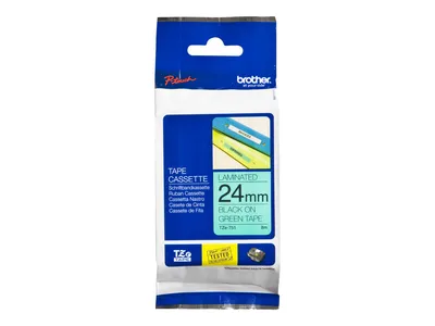 Produktbild von Brother TZe-751 - Schwarz auf Grün - Rolle (2,4 cm x 8 m) 1 Kassette(n) laminiertes Band - für Brother PT-D600, P-Touch PT-3600, D800, E550, P750, P900, P950, P-Touch Cube Plus PT-P710