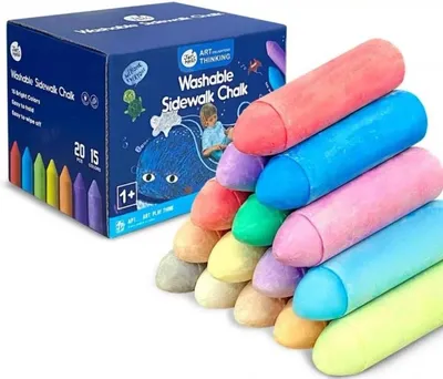 Image de Craies pour trottoir lavables, lot de 20, 15 couleurs - Jarmelo