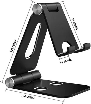 Immagine prodotto di Adattatore da tavolo in alluminio per smartphone e tablet da 4-10 pollici, nero