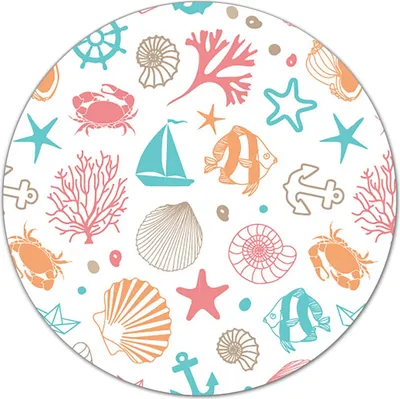 Produktbild von Glas Schneidebrett Herdabdeckplatten Schneideplatten - 40 cm - Bunte Unterwasserwelt