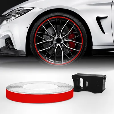 Produktbild von Wheel Trim Streifen Reflektierende Rot 7 mm x 6 mt mit Applikator