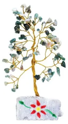 Produktbild von Indischer Edelsteinbaum, Glücksbaum, Moosachat - 80 Steine, Feng Shui