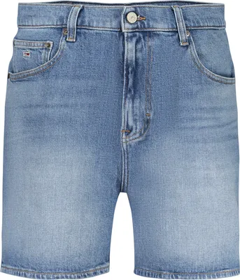 Zdjęcie produktu dla Spodenki jeansowe damskie niebieskie w stylu vintage z 5 kieszeniami, rozmiar: 30 kolor: Blu