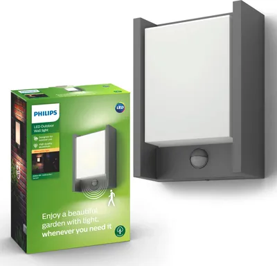 Obrázek produktu pro Philips myGarden Nástěnné svítidlo Arbour, 6 W, Venkovní světlo na zeď, Antracit, Kov, IP44, Terasa, Zahrada, II