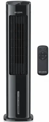 Produktbild von Brandson Luftkühler NTV Sieger 2026 mit Wasserkühlung & Fernbedienung, Verdunstungskühler, Turmventilator, leise, 55 W, 5L Wassertank, 3 Modi, Oszillation