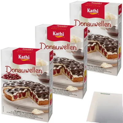 Produktbild von Kathi Backmischung für Donauwellen 3er Pack (3x490g Packung) + usy Block