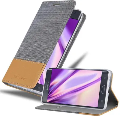 Produktbild von Cadorabo Hülle für Samsung Galaxy NOTE EDGE Schutzhülle in Grau Handy Hülle Etui Book Case Cover