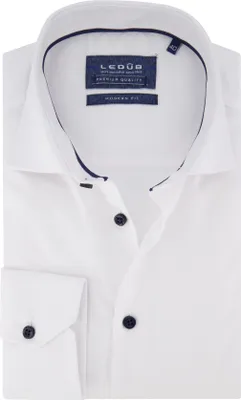 Produktbild von Ledub Hemd weiß Baumwolle Modern Fit